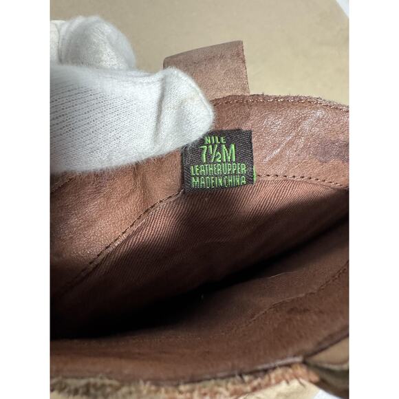 Sam Edelman Boots Womens Size 7.5 Taupe Nile Western Cowboy Leather Stacked Heel - Picture 13 of 14